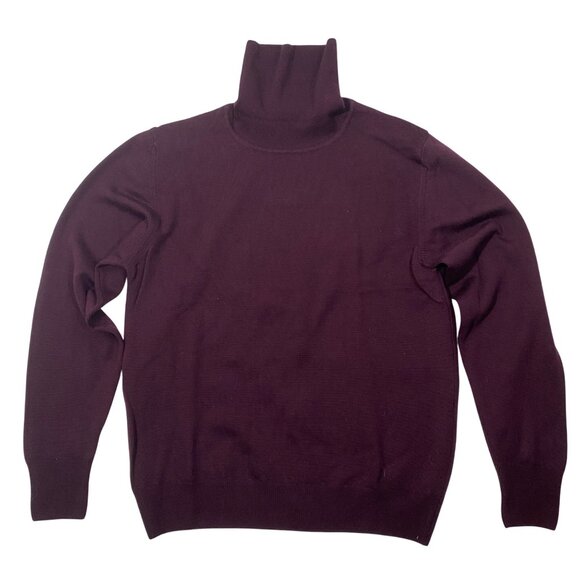 Bloomingdales Womens Merino Wool Turtleneck Sweater XS/S Made In Italy fitted - Picture 1 of 7